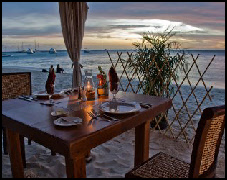 Romantisch diner op het strand
