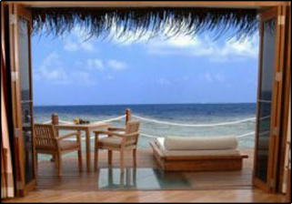 uizicht op zee, ook vanuit de jacuzzi!